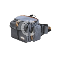 Сумка рыболовная "СЛЕДОПЫТ" Fishing Hip Bag T2, 27х23х17 см, цв. серый, PF-BM-04