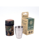 Рюмка "СЛЕДОПЫТ" 25 мл в тубе из oxford camo pixel, рюмки без оплетки, 4 шт, PF-CWS-P30SET