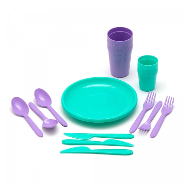 Набор для пикника СЛЕДОПЫТ Picnic Set, на 3 персоны, пластик, в контейнере, PF-CWS-PS05