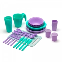 Набор для пикника СЛЕДОПЫТ Camping Set, на 4 персоны, пластик, в контейнере, PF-CWS-PS06
