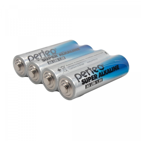Батарейка Perfeo LR06/4SH (AA) Super Alkaline в пленке(PF_3639), PF LR6/4SH