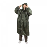 Плащ для охоты и рыбалки СЛЕДОПЫТ, непромокаемый, Taffeta PU 3000, хаки, р. 52-54, PF-RC-20