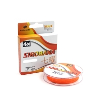 Шнур плетеный "Shii Saido" Sirobana 4X, L-150 м, d-0.405 мм, test-20.39 кг, orange, SBLS150-4X-41OR