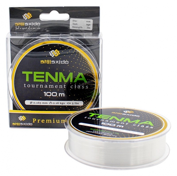 Леска "Shii Saido" Tenma, L-100 м, d-0,148 мм, test-1,72 кг, прозрачная, STT100-0,148