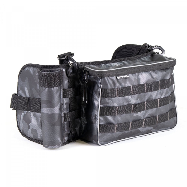 Сумка рыболовная поясная "Yaman" Fishing Belt Bag, 74х22х10 см, цв. сер.камуфляж, без коробок, Y-FBB-02.1