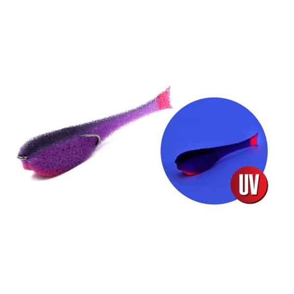 Поролоновая рыбка YAMAN на двойнике, р. 95 мм, цвет 25 UV (5 шт.), Y-P95-25