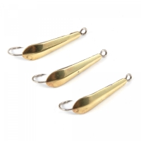 Блесна вертикальная "Яман" Клопик ,размер 25 мм, вес 1,7 г, цвет латунь  (уп.3 шт.), Я-БВ128