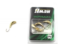 Мормышка "ЯМАН" Комар с отв., цв.GOLD PLATED, р.4, вес 0,5 г (уп. 5 шт.), Я-МР0004