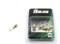 Мормышка "ЯМАН" щелкун с отв.,цв.GOLD PLATED, вес 0,5 г (уп. 5 шт.), Я-МР0034