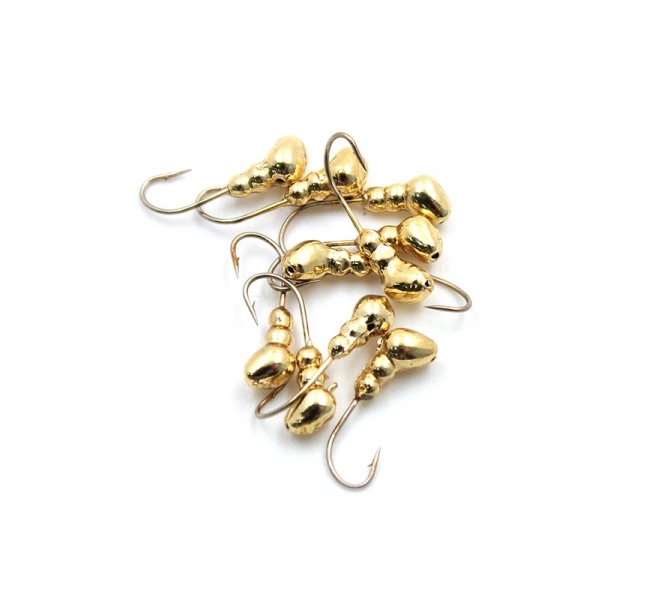 Мормышка "ЯМАН" муравей с отв.,цв.GOLD PLATED, d 3, вес 0,3 г (уп. 5 шт.), Я-МР0059