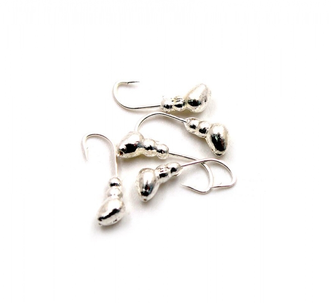 Мормышка "ЯМАН" муравей с отв.,цв.SILVER PLATED, d 4, вес 0,6 г (уп. 5 шт.), Я-МР0065