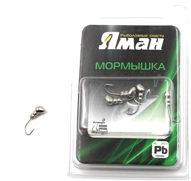 Мормышка "ЯМАН" муравей с отв.,цв.NL, d 5, вес 0,8 г (уп. 5 шт.), Я-МР0068