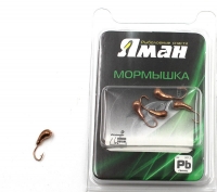 Мормышка "ЯМАН" уралка с отв.,цв.COPPER PLATED, d 4, вес 0,5 г (уп. 5 шт.), Я-МР0087