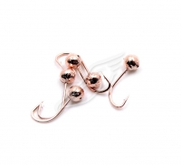 Мормышка "ЯМАН" шар с отв.,цв.COPPER PLATED, d 4, вес 0,4 г (уп. 5 шт.), Я-МР0102