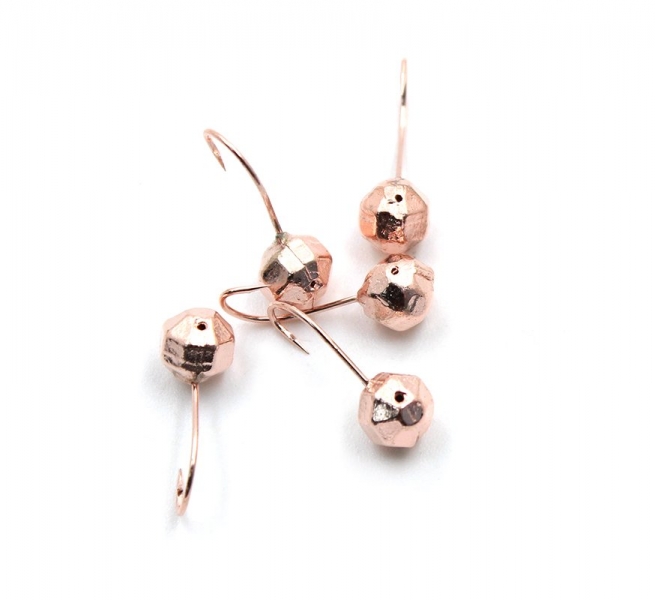 Мормышка "ЯМАН" шар с отв.,цв.COPPER PLATED, d 5, гран., вес 0,7 г (уп. 5 шт.), Я-МР0107