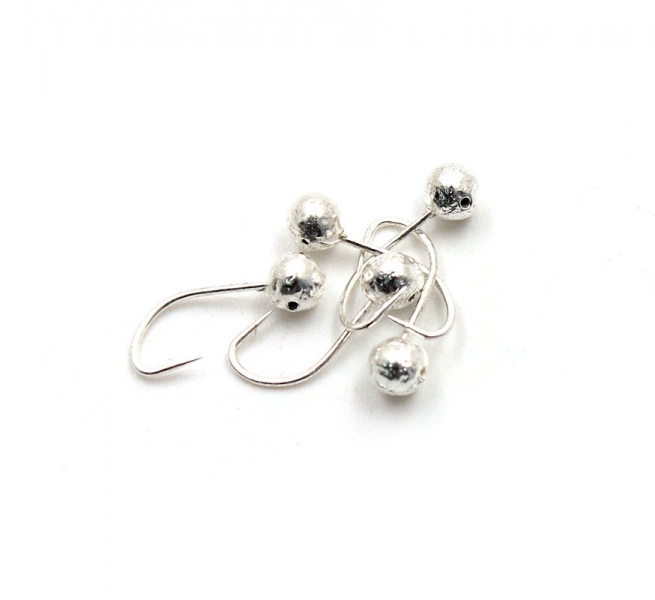 Мормышка "ЯМАН" шар с отв.,цв.SILVER PLATED, d 5, вес 0,7 г (уп. 5 шт.), Я-МР0115