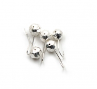 Мормышка "ЯМАН" шар с отв.,цв.SILVER PLATED, d 6, гран., вес 1,2 г (уп. 5 шт.), Я-МР0120