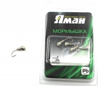 Мормышка "ЯМАН" муравей с отв.,цв.NL с фосф. пяткой, d 5, вес 0,8 г (уп. 5 шт.), Я-МР0170