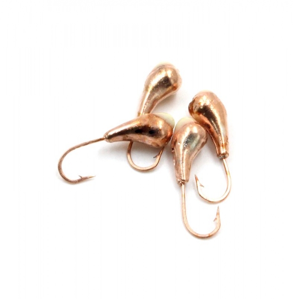 Мормышка "ЯМАН" уралка с отв.,цв.COPPER PLATED, с фосф. пяткой, d 5, вес 1,0 г (уп. 5 шт.), Я-МР0183