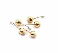 Мормышка "ЯМАН" шар с отв.,цв.GOLD PLATED, с фосф. пяткой, d 5, вес 0,7 г (уп. 5 шт.), Я-МР0195