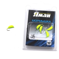Мормышка вольфрамовая Yaman Банан с ушком, р. 2.50, вес 0.70, цвет лимон, 5 шт. Я-МР0239