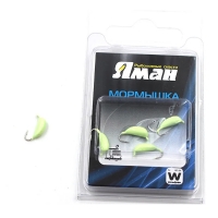 Мормышка вольфрамовая Yaman Банан с ушком, р. 4, вес 1.5 г, цвет фосфор, 5 шт. Я-МР0248