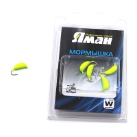 Мормышка вольфрамовая Yaman Банан с ушком, р. 4, вес 1.5 г, цвет лимон, 5 шт. Я-МР0249