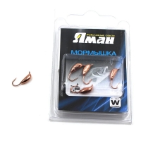 Мормышка вольфрамовая Yaman Банан с ушком, р. 4, вес 1.5 г, цвет медь, 5 шт. Я-МР0271