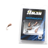 Вольфрамовая мормышка ЯМАН уралка с отверстием, диаметр 3, вес 0.56 г, медь, 5 шт., Я-МР0648