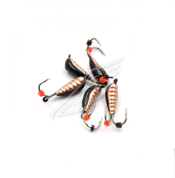 Мормышка вольф. безнасадочная "ЯМАН" Овсинка коза №4, вес 0,95 гр., цв. медь, (уп.5 шт.), Я-МР0924