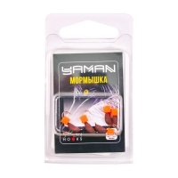 Мормышка безнасадочная Yaman "Банан" матовый шоколад, d-3 мм, вес 0,5 г, ядреный кубик красный, 5 шт., Я-МР2652