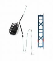 Оснастка фидерная Яман «Лещ», кормушка 80г, плет шнур 0,15мм, крючок №8 Chinu Ring, на мотовиле, Я-ОЛ-80-015-8