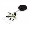 Стопор с вертлюгом Namazu ROLLING SWIVEL PEARL BEADS AND OLIVE RUBBER STOPPER размер L, 4 шт. N-FT-RSOL